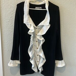 Anthropologie ruffled sweater